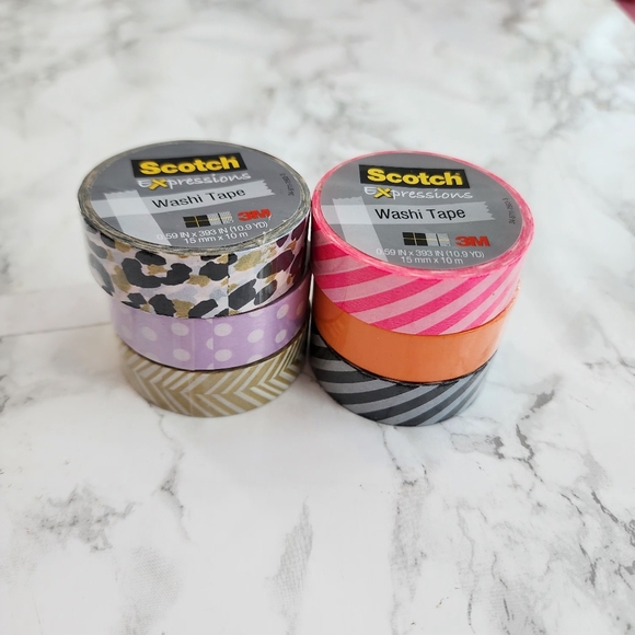 Scotch Other - 6 Decorative Scotch Washi Tape Set - Multicolor